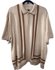 American Eagle Mens Weekend Button Up Sweater Polo Shirt Retro Collared XXL