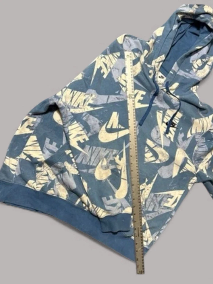 Sudadera con capucha para hombre Nike X-grande azul con estampado de logotipo Foto 4 de 4