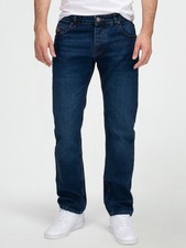 Lorenzo Loren Herren Jeans Regular Fit Dunkelblau LL-4013