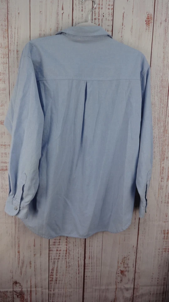 Denim Republic Denim Shirt Womens Size Large Light Wash Casual Teddy Bear Print - Image 2 of 4