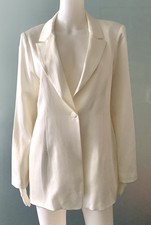 Alexis Satin Ivory Blazer Size L