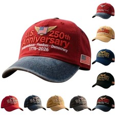 250th Anniversary Hat Baseball Cap United States 3D Embroidery Craftsmanship