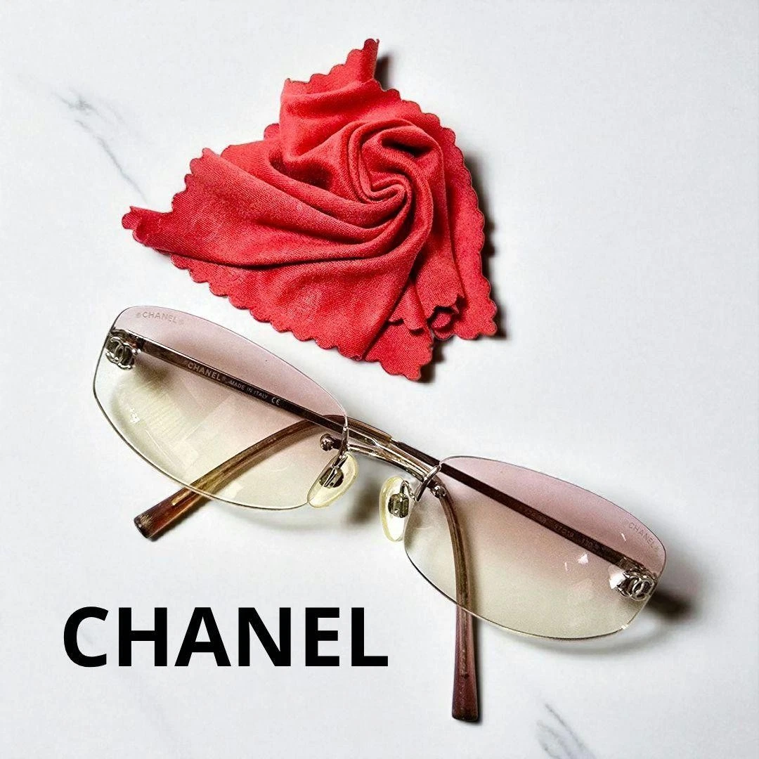 CHANEL Rimless Gold Sunglasses for Women for sale | eBay