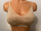 NWT True & Co Triangle Removable Pads Pull Over Wire Free Bra Beige Size XLarge