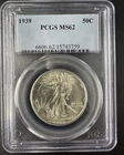 1939 Walking Liberty Half Dollar – PCGS MS62 – Choice Uncirculated – 90% Silver