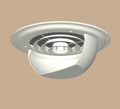 #ad Air Deflector for Round Ceiling Diffusers Duct size 6 8 or 10 $26.65