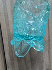 Vintage Toothpick Holder Sapphire Blue Degenhart Glass Button & Daisy Footed — photo 4