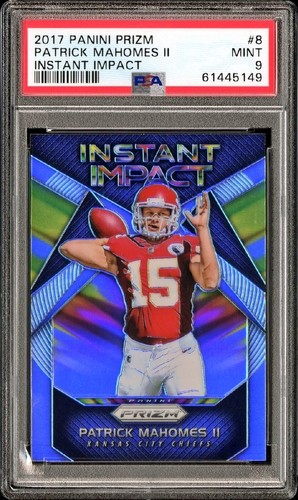 2017 Panini Prizm Instant Impact Patrick Mahomes II RC Insert PSA 9
