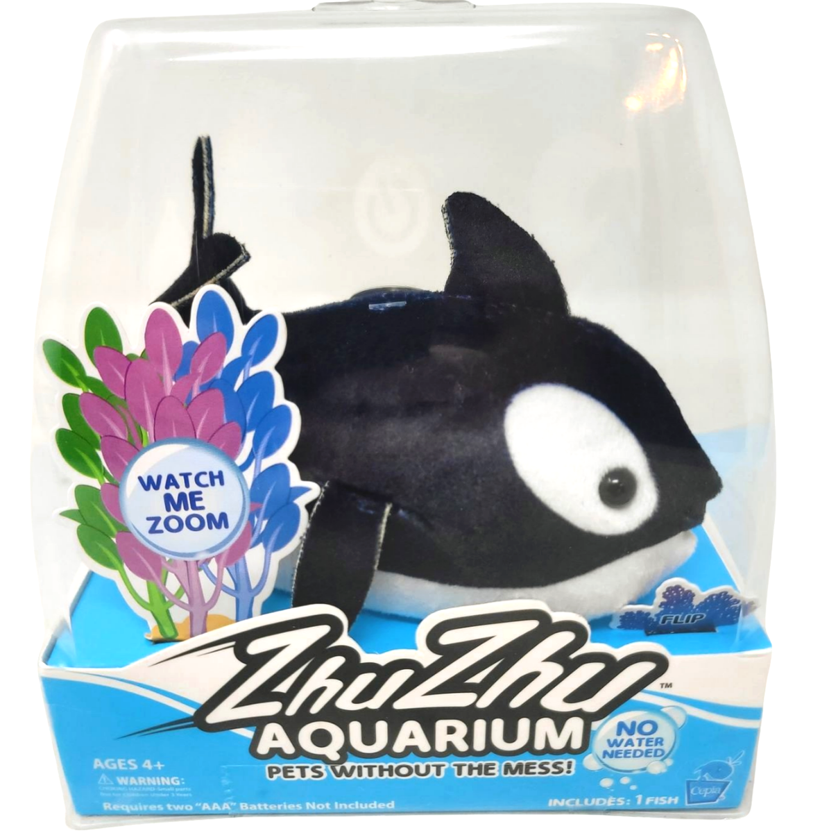Zhu Zhu Fish Flip Orca Whale Motorized Aquarium Pet Toy ZhuZhu