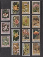 Jeu complet de fleurs Swaziland Sc#346-360 M-NH 1980