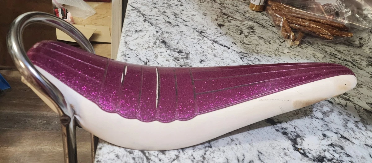 Selle Vélo Ressort Vintage Troxel Bleu Et Blanc - Fabrication USA
