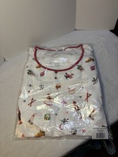Lake Pajamas Set Pima Cotton Long-Long Sleeve Christmas Ornaments New Medium