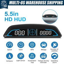 Universal Car Lcd Hud Head Up Display Digital Gps Speedometer Overspeed Alarm