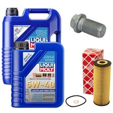 Motor&ouml;l Filter Set 5W-40 LIQUI MOLY 6 Liter + Schraube f&uuml;r Mercedes E-Klasse CLK