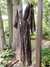 Vintage Josie Leopard Robe Sz Med