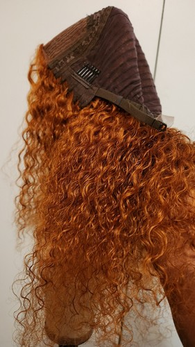 Ginger Orange Jerry Curl 16' 4x4 Lace Closure - Picture 7 of 10