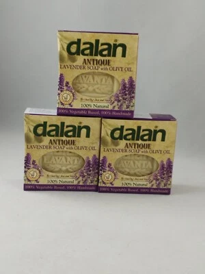 3x Dalan D'Olive Antique Lavender Soap With Olive Oil 150g Bars