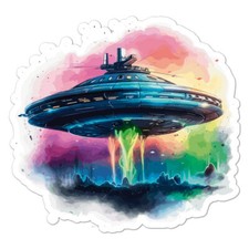 Ufo Alien Abduction Vinyl Decal Sticker Indoor Outdoor 3 Sizes 9793