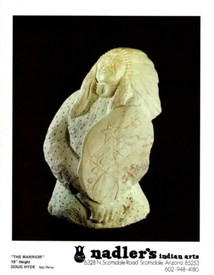 1976 DOUH HYDE SCULPTURE GALLERY PRINT AD,  AMERICAN INDIAN ART EXHIBIT ADVERT