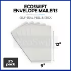 25 EcoSwift 白色自封邮寄牛皮纸信封 28 磅 9 x 12