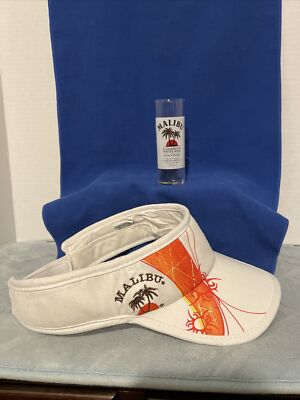 Malibu Caribbean White Rum Palm Tree Logo Adjustable Visor