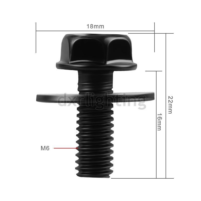 20x Car Screw Bolts Body Fender Fastener M6-1.0x 16mm Long- 10mm - Foto 6
