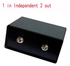 Passive 1 in independent 2 out dual line splitter amplifier speaker switcher