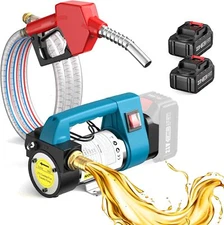 Seesii Fuel Transfer Pump Battery Powered Cordless Diesel Transfer Pump 2x 4.0Ah