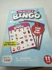 CHUCKLE & ROAR VALENTINE’S PICTURE BINGO AGES 3-6 +  NIB 1 - 4 Players