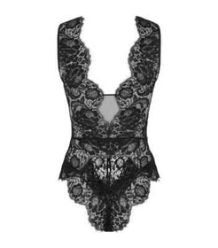 AGENT PROVOCATEUR SOIREE DARCIA LACE BODYSUIT BLACK SM UK 8-10 BNWT RRP &pound;795