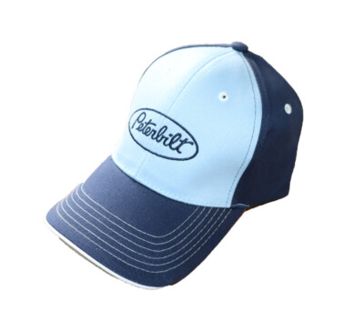 Peterbilt Truck 2 tone blue Double Up Cap Adjustable trucker Hat