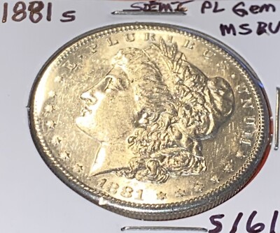  1881 S MORGAN EXCEPTIONAL MS ULTRA PROOF LIKE CLEAN CHEEK SUPERB GEM S161