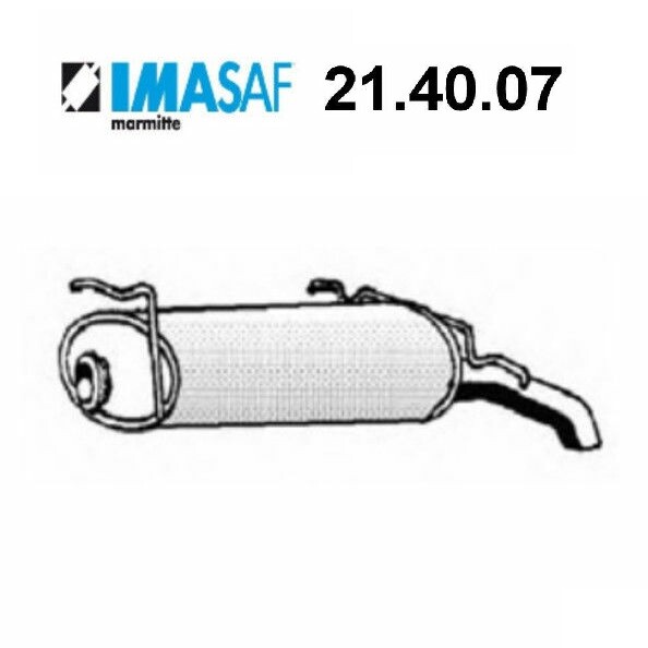 Hinterer SchalldÄMpfer Citroen AX Imasaf FüR 96067240-image