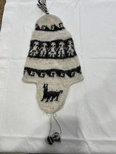 100 Pct Alpaca Wool Handmade Bolivian Beanie Ear Flaps 18 of 35 