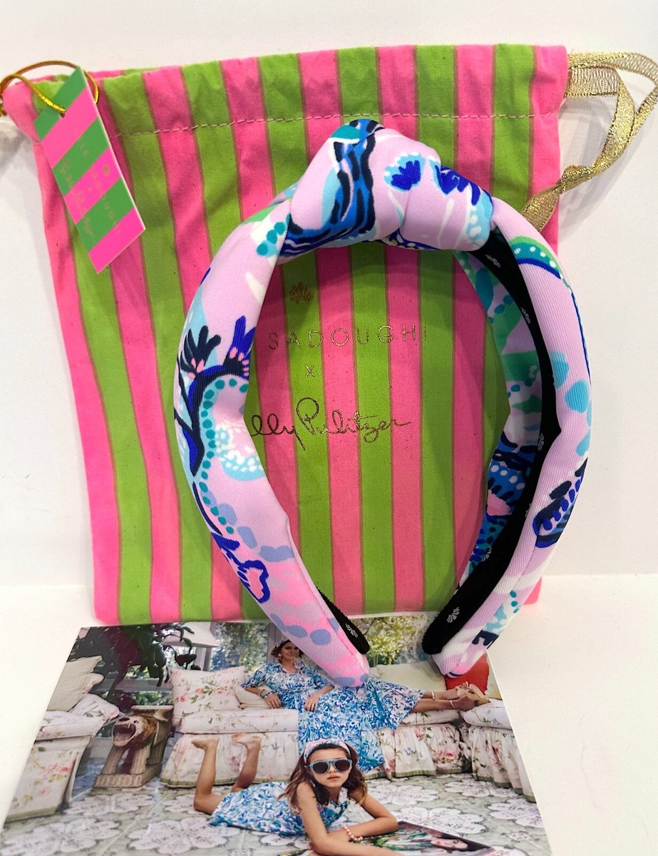 Lilly Pulitzer x Lele Sadoughi Mermaid for You Knotted Headband Shop the Lilly Pulitzer and Lele Sadoughi Headband Collaboration main image 3