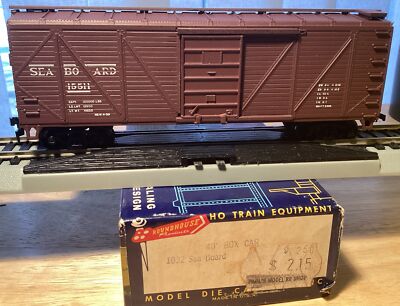 Roundhouse 1032 HO 40' SD Wood O/B Box Car  Seaboard 15511