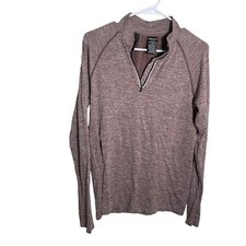 Victoria's Secret PINK Sweatshirt Women's Large Heather Pullover 1/4 Zip Active