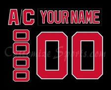 Utica Comets Customized Number Kit for 2023-Present 3rd Uniform