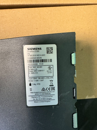 Siemens 6SL3210-1KE13-2AF2. Sinamics G120C PN. (UK And EU Buyers Read) - Picture 2 of 2