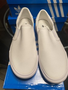 New Adidas Court Rallye Slip On Triple White Originals Mens Shoes FY4550 |  eBay