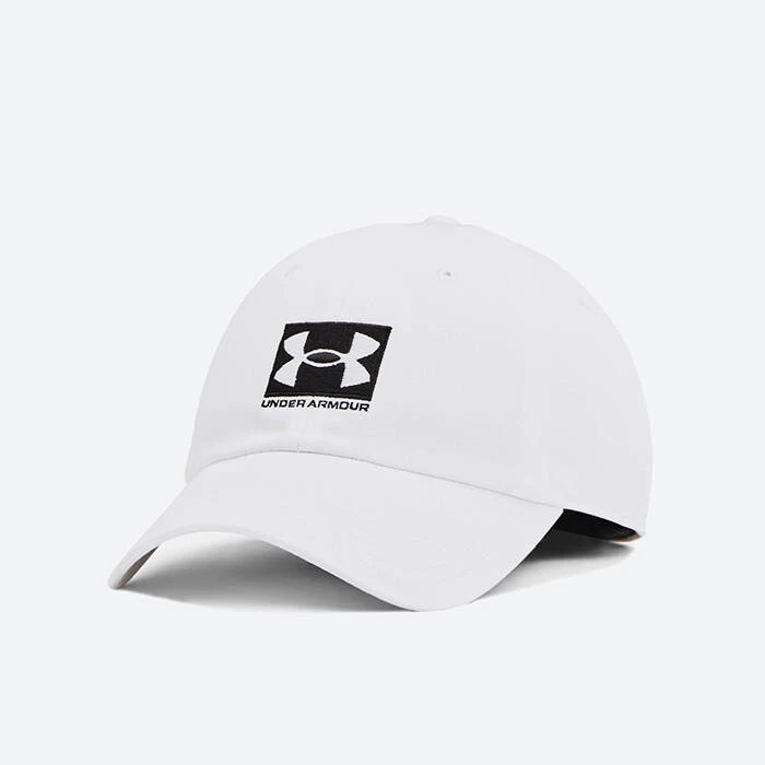 Mens Under Armour Logo Cap 1361539-100 White/Black One Size