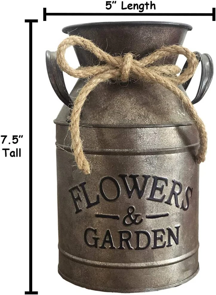 Бронзовая деревенская старая ваза для молочных банок с цветами для улицы сада декорации НОВАЯ S15 - Изображение 3 из 4