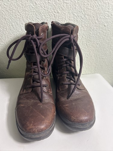UGG Leather Boots Chestnut Brown Kesey Combat Booties 1005264 Leather Sz 8.5 - Picture 5 of 23