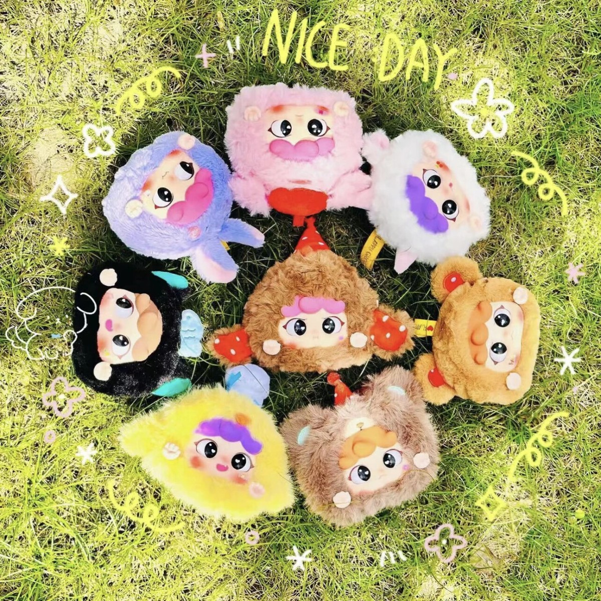babythree Migo 400% のぬいぐるみ Baby Three 400% Big Plush Animal Series Blind Box V2