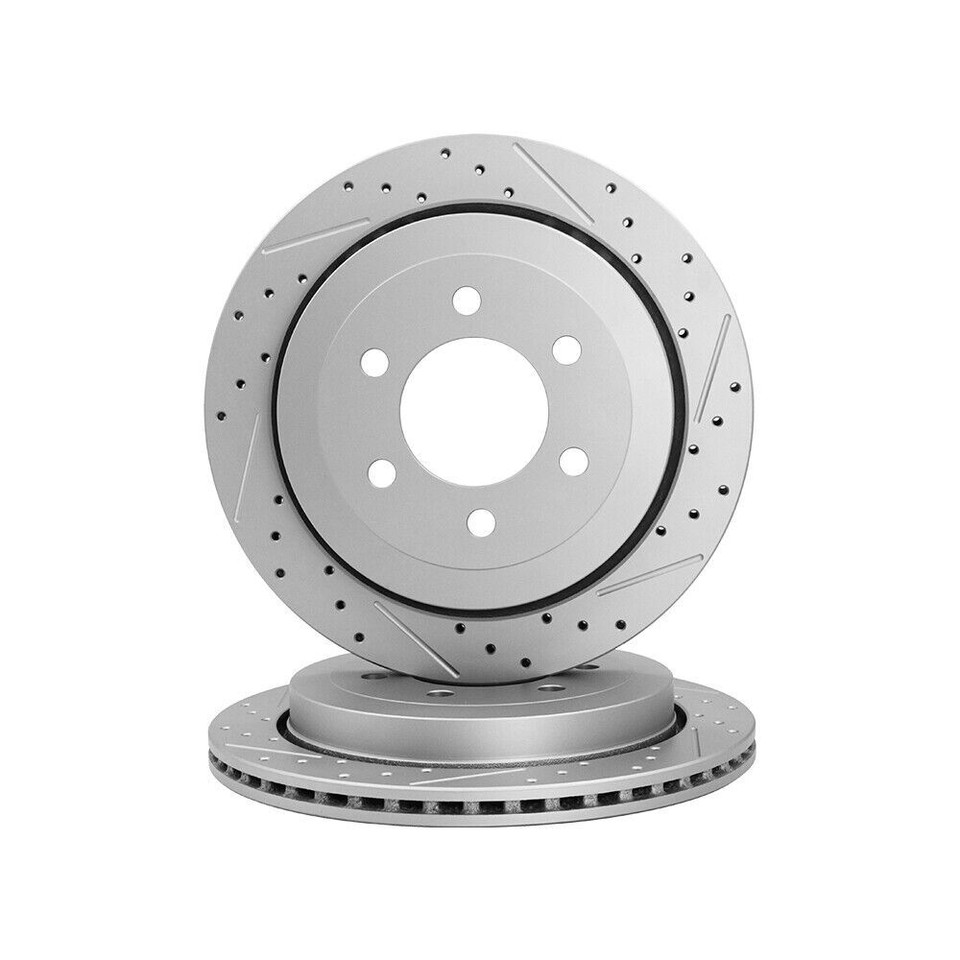 2006 Honda Pilot Front Drilled and Slotted Brake Rotors (Pair 2006 Honda Pilot Front Drilled and Slotted Brake Rotors (Pair