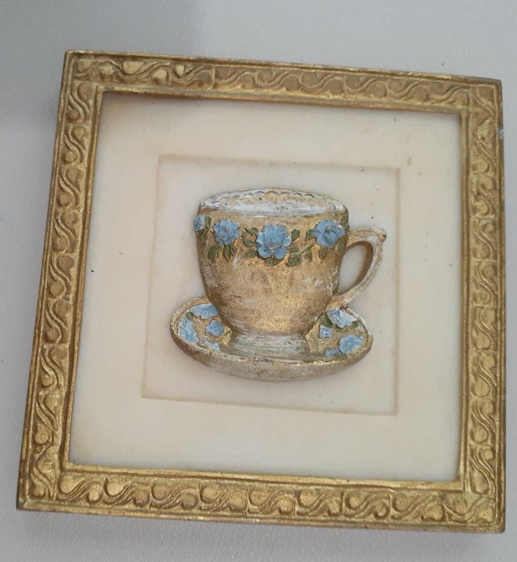 Dezine, Hand Painted Vintage Tea cup Frames. 3.50 X3.50 eBay