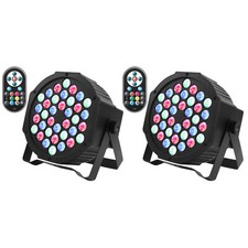 36 LED Par Stage Light RGB DMX Strobe Disco Wall Wash Bar Lighting w/Remote 2PCS
