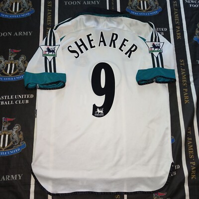 Newcastle United Away Football Shirt Jersey 1999 2000 Adidas Alan