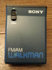 Sony FM/AM Radio Walkman SRF-33W Vintage 1983 Dark Blue For Parts or Repair