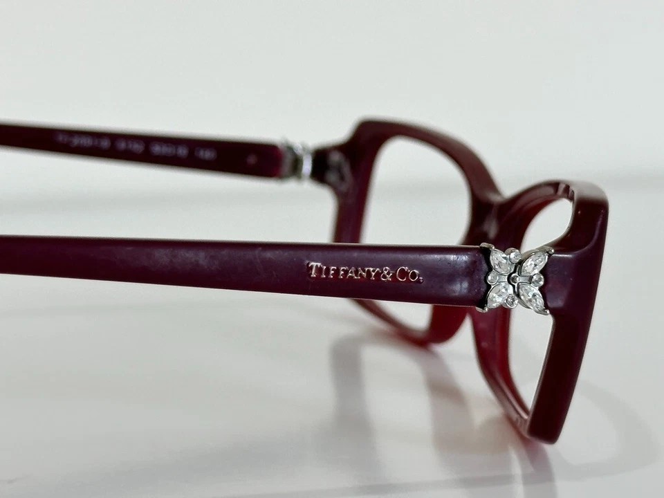 Anteojos Tiffany & Co. TF 2091-B 8152 cuadrados cristales rojos borgoña 53-16-140 Foto 4 de 4